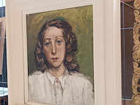 Lot 141 - schilderij portret jonge vrouw - afbeelding 3 van  3