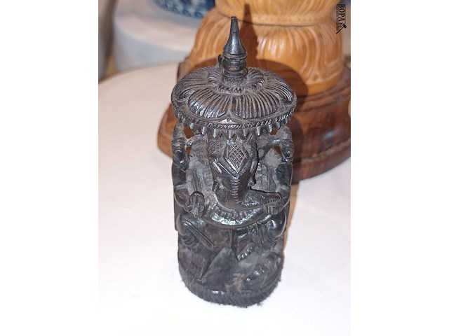 Lot 142 - houten beelden en decoratie. 8 stuks - afbeelding 6 van  6