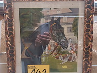 Lot 142 - kader paard en honden - afbeelding 1 van  3