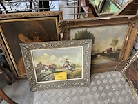 Lot 142 - lot schilderijen - 3 stuks