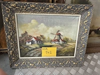 Lot 142 - lot schilderijen - 3 stuks - afbeelding 2 van  5