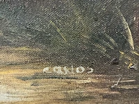 Lot 142 - lot schilderijen - 3 stuks - afbeelding 5 van  5