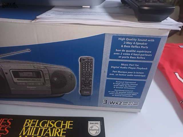Lot 142 - panasonic radio/cd/cassette player - afbeelding 3 van  3