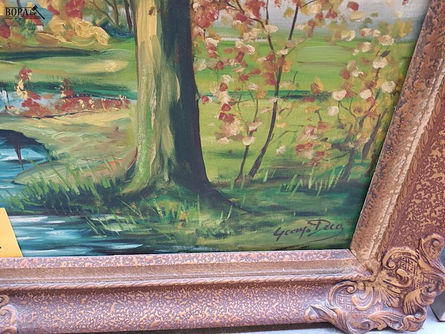 Lot 142 - schilderij landschap - afbeelding 4 van  5