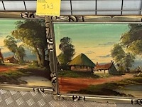 Lot 143 - landschapsschilderijen - get. - 2 stuks