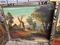 Lot 143 - landschapsschilderijen - get. - 2 stuks - afbeelding 2 van  5