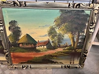 Lot 143 - landschapsschilderijen - get. - 2 stuks - afbeelding 4 van  5