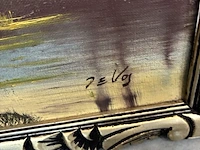 Lot 143 - landschapsschilderijen - get. - 2 stuks - afbeelding 5 van  5