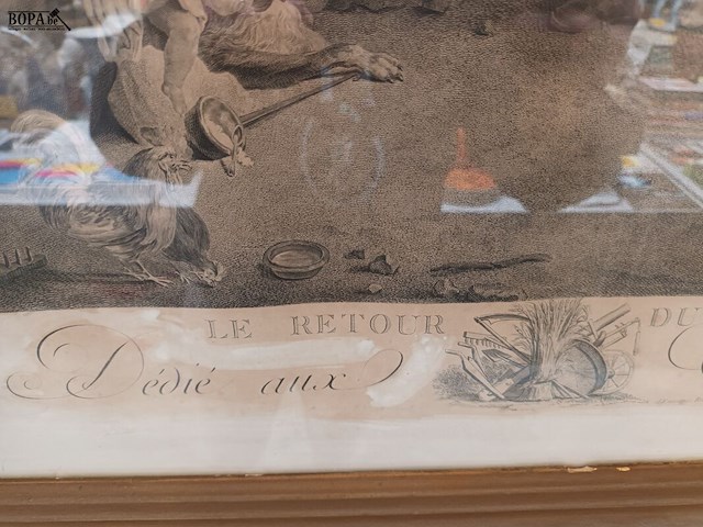 Lot 145 - kader “le retour du laboureur” - afbeelding 3 van  5