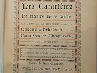 Lot 147 - boek les caractères de ce siècle - afbeelding 2 van  4