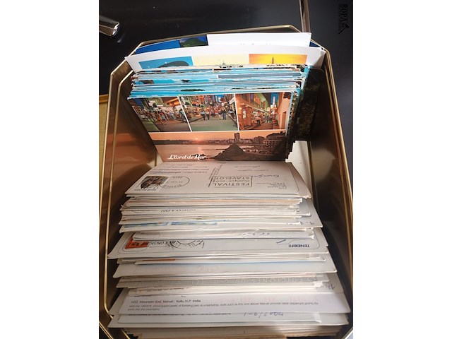 Lot 148 - blikken doos met postkaarten - afbeelding 4 van  5