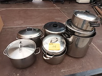 Lot 148 - rvs kookpotten. 8 stuks - afbeelding 1 van  4