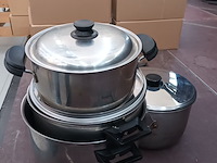 Lot 148 - rvs kookpotten. 8 stuks - afbeelding 2 van  4