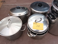 Lot 148 - rvs kookpotten. 8 stuks - afbeelding 4 van  4