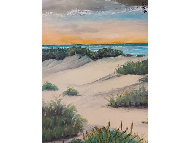 Lot 148 - schilderij duinenlandschap - afbeelding 4 van  4