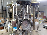 Lot 149 - haardset koper en smeedijzer - afbeelding 3 van  4