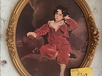 Lot 149 - ovalen kader met prent - afbeelding 2 van  2