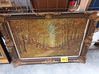 Lot 149 - schilderij boslandschap - afbeelding 1 van  4