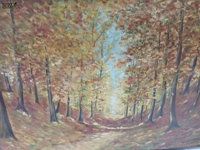 Lot 149 - schilderij boslandschap - afbeelding 2 van  4