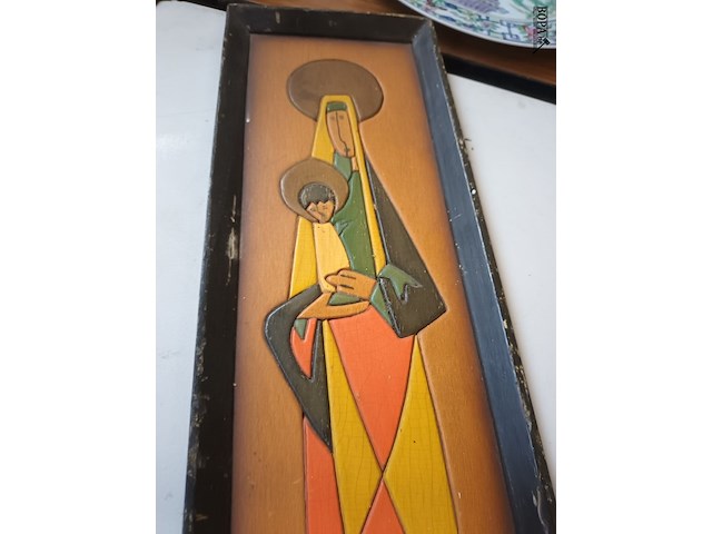 Lot 149 - vintage houten paneel - afbeelding 2 van  2