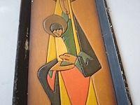 Lot 149 - vintage houten paneel - afbeelding 2 van  2