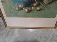 Lot 15 - gesigneerde lithografie 'stilleven met kom en uien' van vict - afbeelding 3 van  3