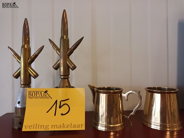 Lot 15 - messing deco. 4 stuks - afbeelding 1 van  3