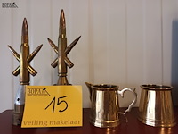 Lot 15 - messing deco. 4 stuks