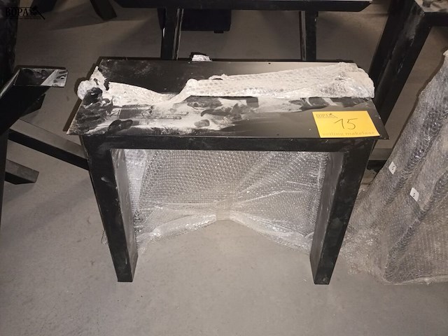 Lot 15 - metalen rechte tafelpoten. 2 stuks - afbeelding 1 van  3