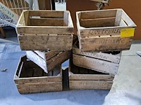 Lot 15 - oude decoratieve houten kisten kortrijkse fruithalle - 8 stu