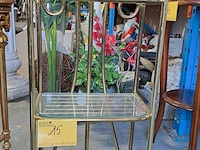 Lot 15 - vintage goudkleurig metalen rek hollywood regency stijl