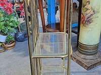 Lot 15 - vintage goudkleurig metalen rek hollywood regency stijl - afbeelding 2 van  2