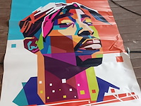 Lot 15 - zeil met afbeelding tupac