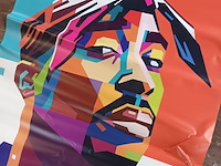 Lot 15 - zeil met afbeelding tupac - afbeelding 2 van  3