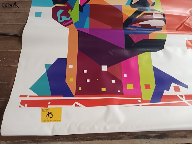 Lot 15 - zeil met afbeelding tupac - afbeelding 3 van  3