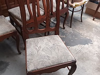 Lot 150 - houten eetkamerstoel. 6 stuks - afbeelding 2 van  3