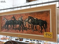 Lot 150 - kader met paarden - afbeelding 1 van  4