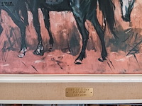 Lot 150 - kader met paarden - afbeelding 3 van  4