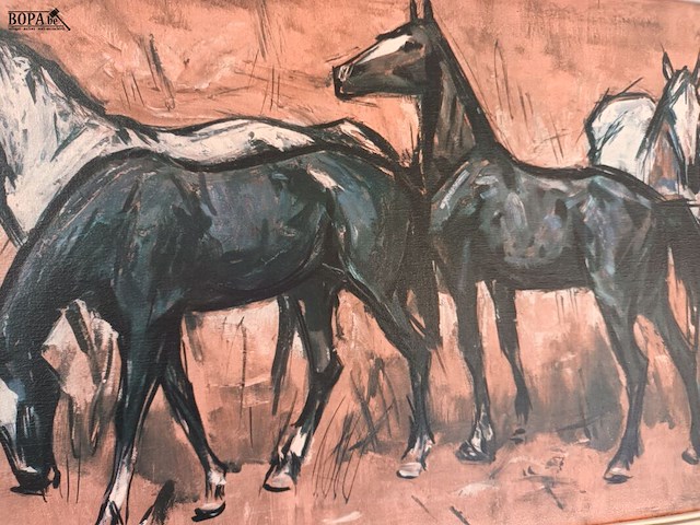 Lot 150 - kader met paarden - afbeelding 4 van  4