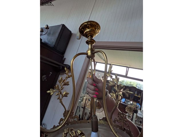 Lot 150 - lamp luchter art deco - afbeelding 1 van  5