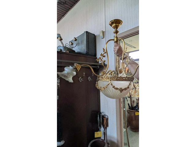 Lot 150 - lamp luchter art deco - afbeelding 4 van  5
