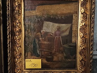 Lot 150 - schilderij in vergulde lijst - afbeelding 1 van  5