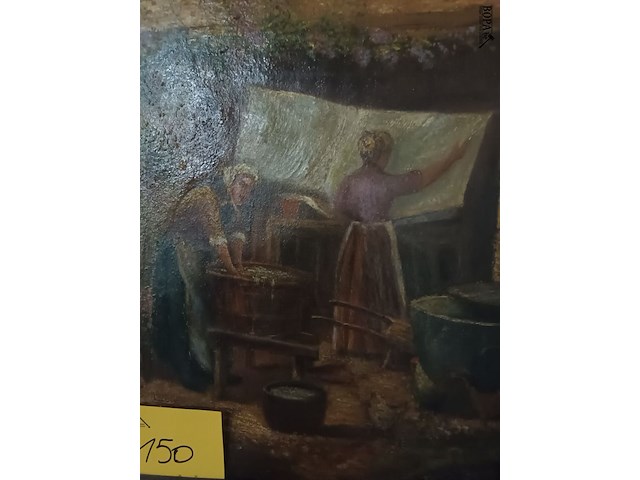 Lot 150 - schilderij in vergulde lijst - afbeelding 2 van  5