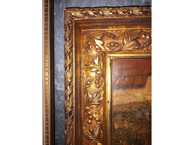 Lot 150 - schilderij in vergulde lijst - afbeelding 3 van  5