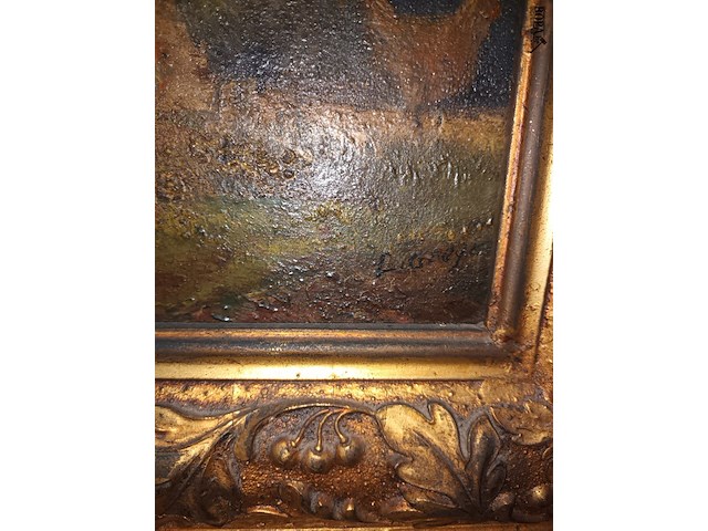 Lot 150 - schilderij in vergulde lijst - afbeelding 5 van  5