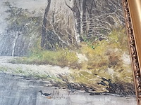 Lot 150 - schilderij winterlandschap - afbeelding 3 van  3