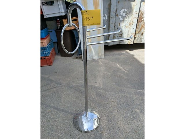 Lot 151 - retro handdoekendrager inox - afbeelding 1 van  2