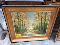 Lot 151 - schilderij beek door het bos - afbeelding 1 van  4