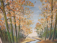 Lot 151 - schilderij beek door het bos - afbeelding 2 van  4