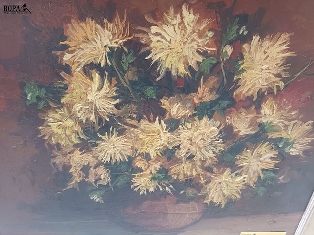 Lot 151 - schilderij bloemen - afbeelding 2 van  4